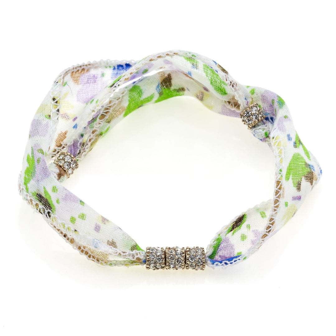 Giora Bracelet Giora' Soft Silk Bracelet with Swarovski Crystals White Giora' Soft Silk Bracelet with Swarovski Crystal Brand