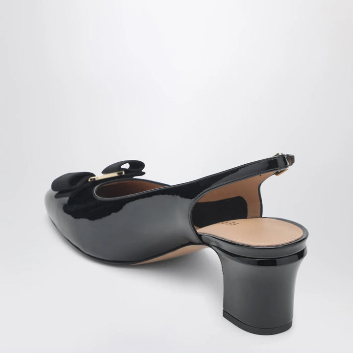 Ferragamo - Black Vara bow slingback shoes