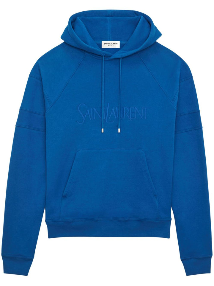 Saint Laurent Kobaltblauer Baumwoll-Hoodie