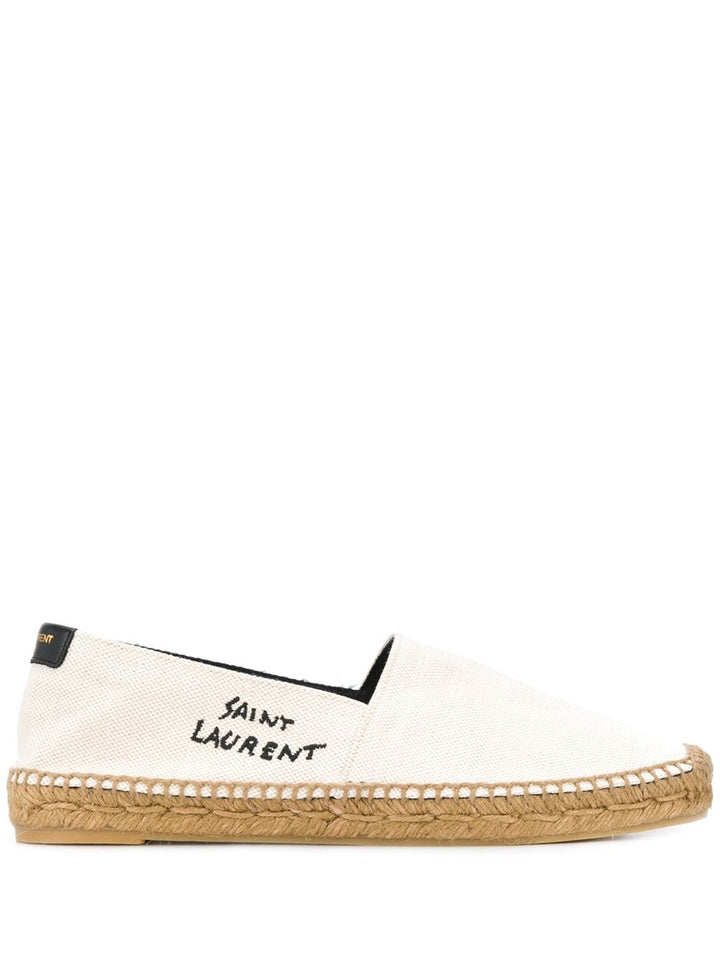 Saint Laurent Flache Schuhe Beige