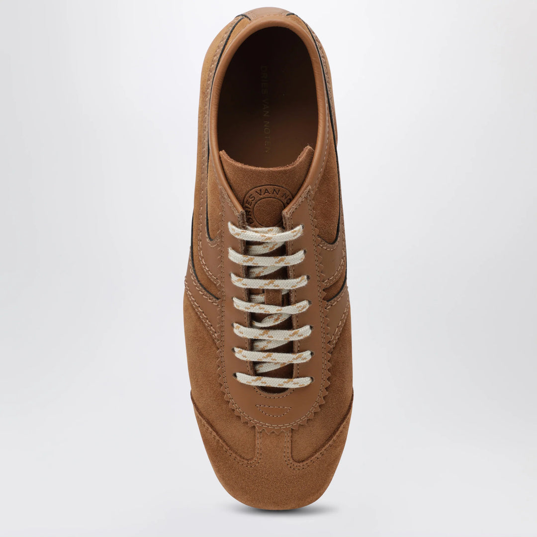 Dries Van Noten - Brown leather and suede Sneakers