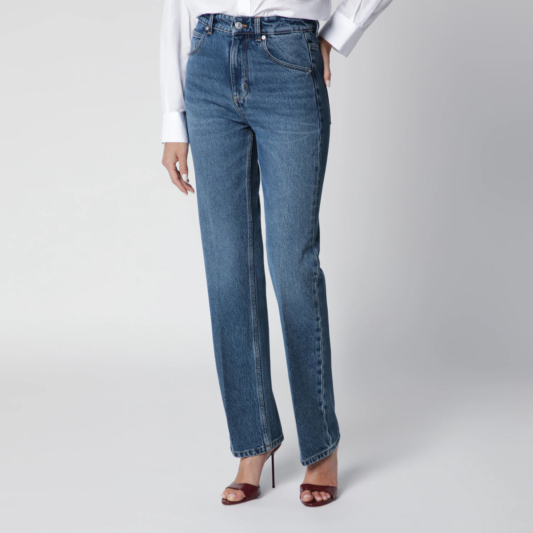 Victoria Beckham - Julia Jeans in Blue Cotton Denim