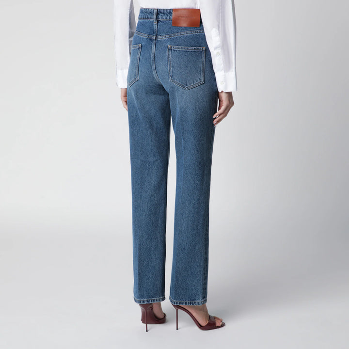 Victoria Beckham - Julia Jeans in Blue Cotton Denim