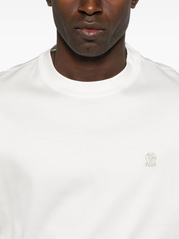 Brunello Cucinelli T-Shirts und Polos Weiß