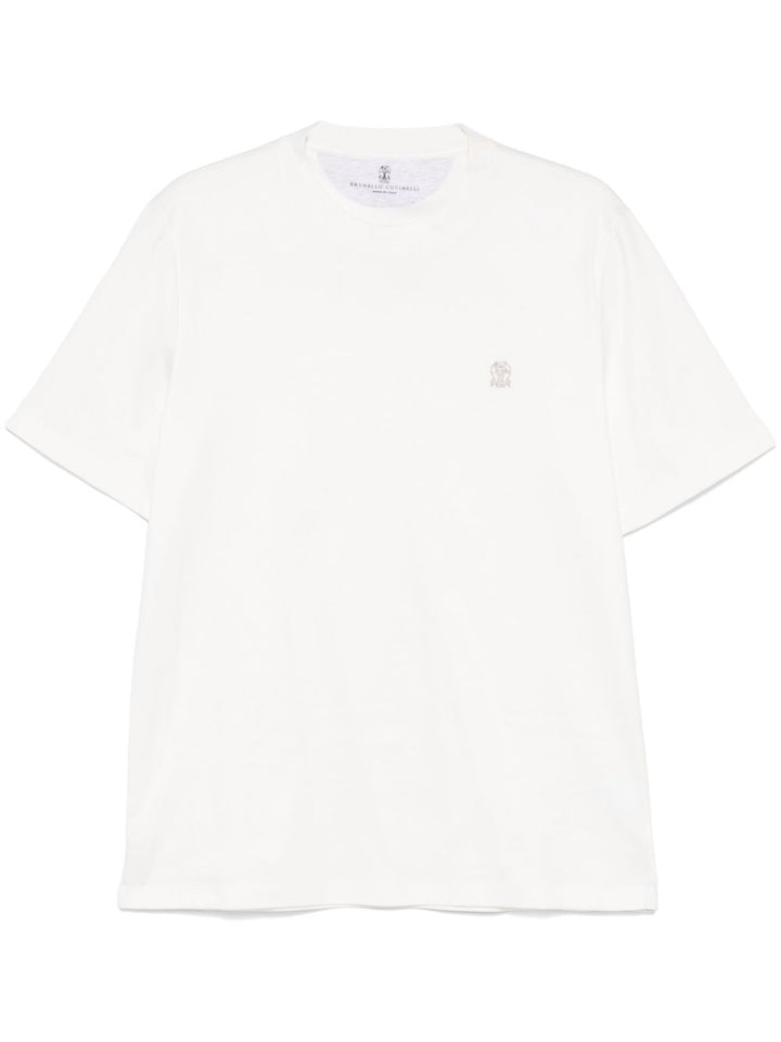 Brunello Cucinelli T-Shirts und Polos Weiß