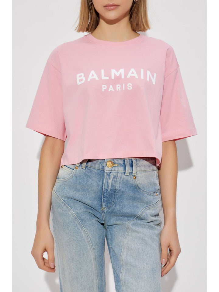 Kurzes Balmain-T-Shirt 