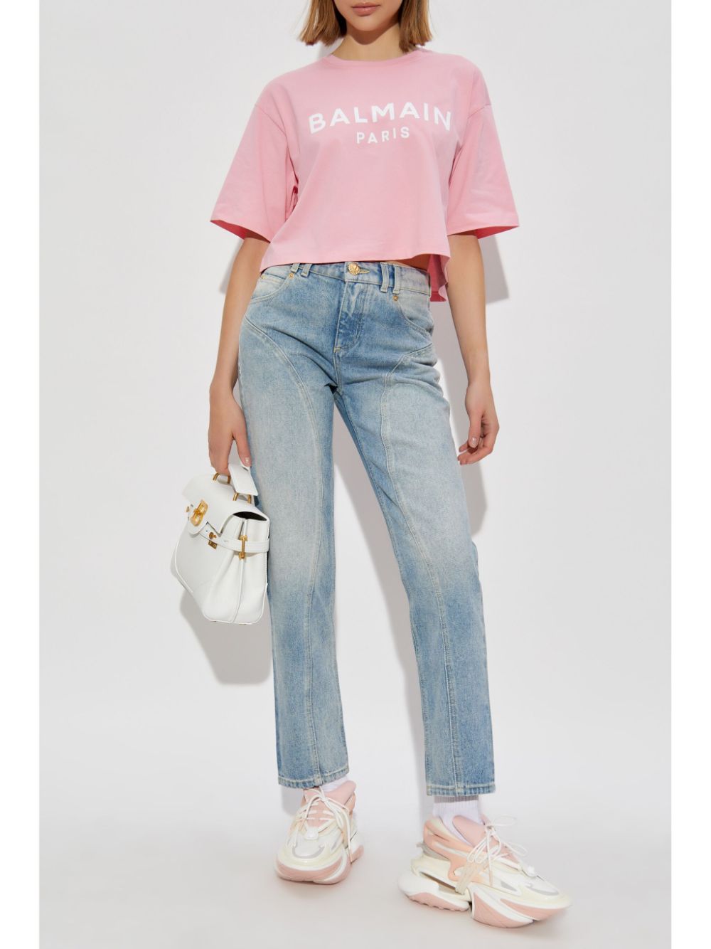 Kurzes Balmain-T-Shirt 