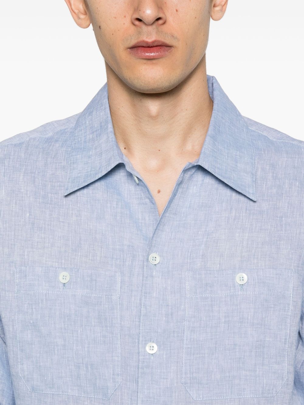 Brunello Cucinelli Hemden Klar Blau