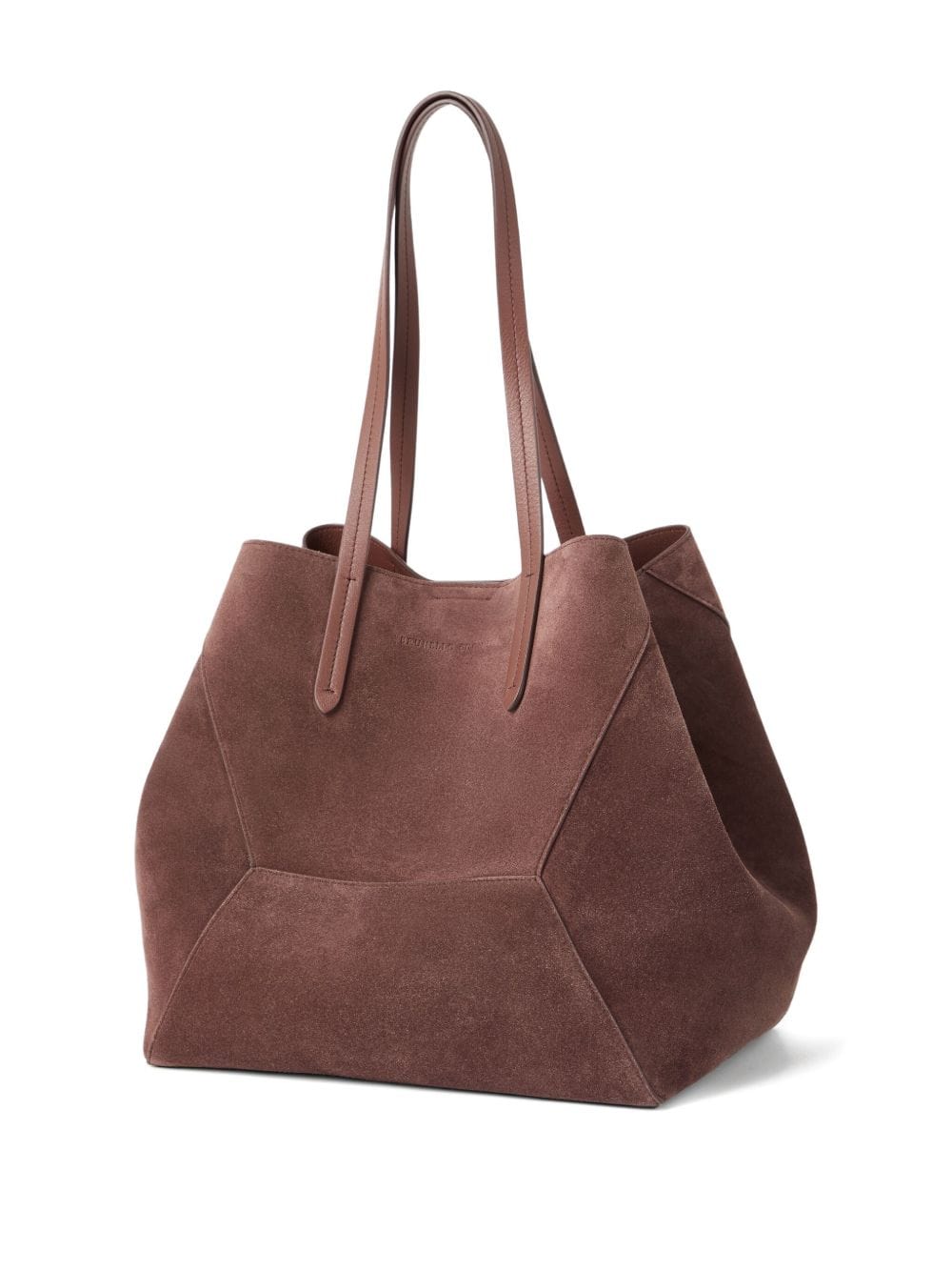 Shopper UNI Brunello Cucinelli BC Duo bag in suede with monili Brand