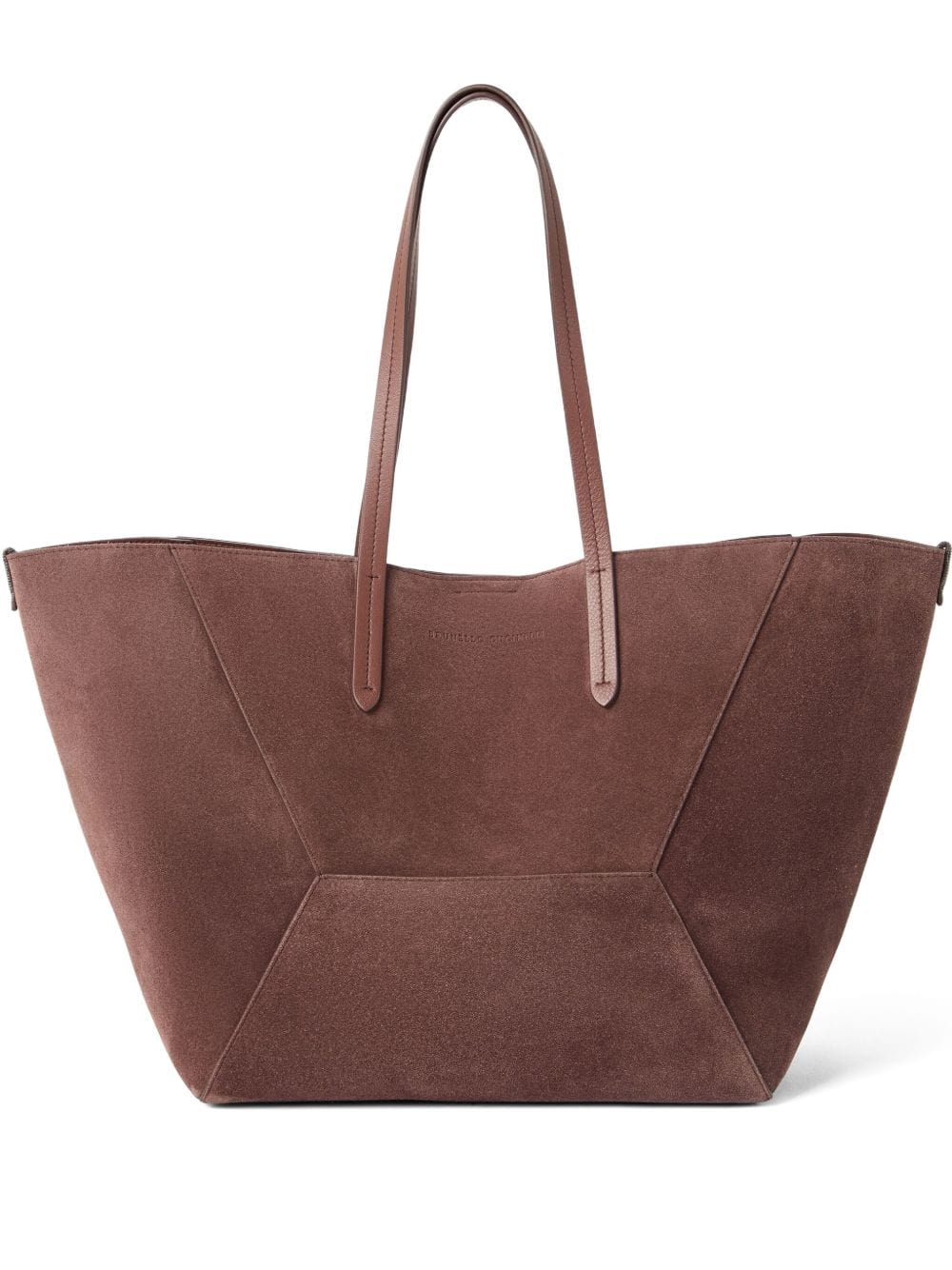 Shopper UNI Brunello Cucinelli BC Duo bag in suede with monili Brand