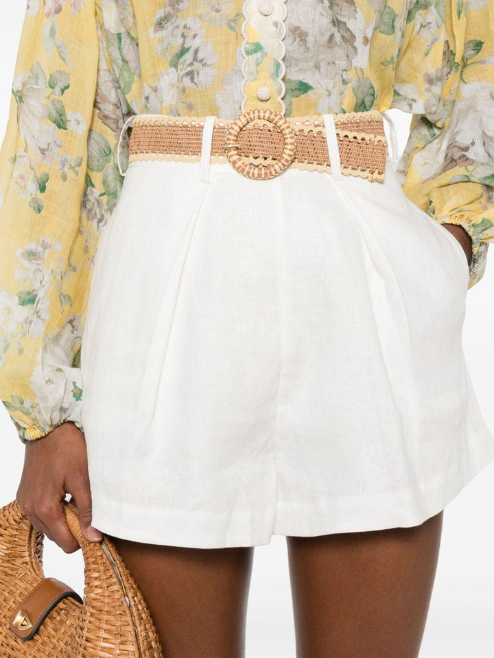 Short trousers Zimmermann Shorts Ivory Brand
