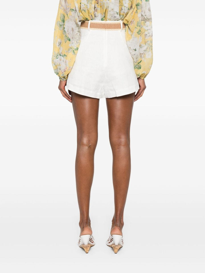 Short trousers Zimmermann Shorts Ivory Brand