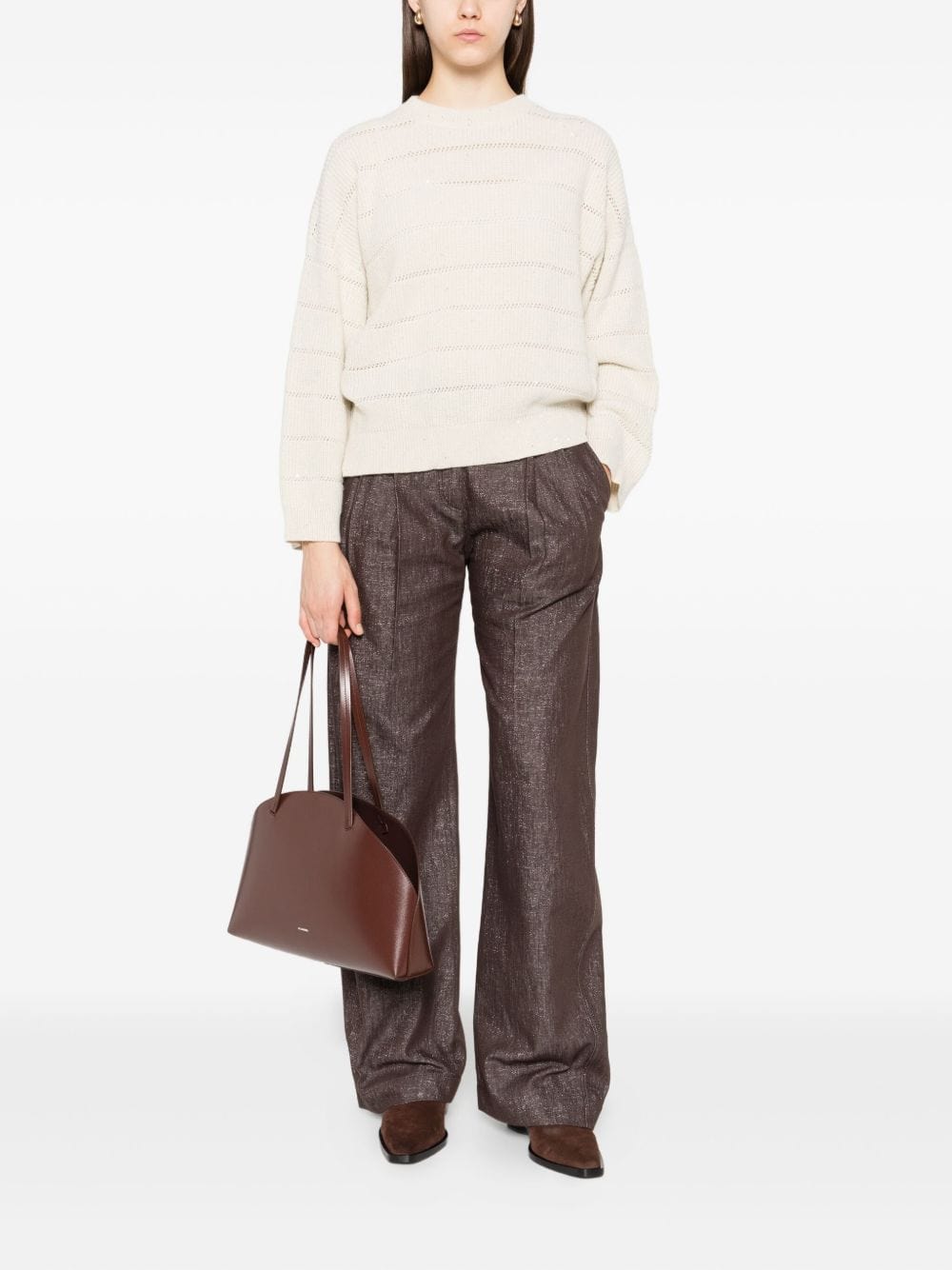 Topwear Brunello Cucinelli Sweaters Beige Brand