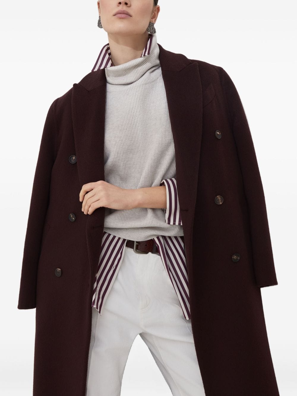Jackets 44 Brunello Cucinelli Coats Bordeaux Brand
