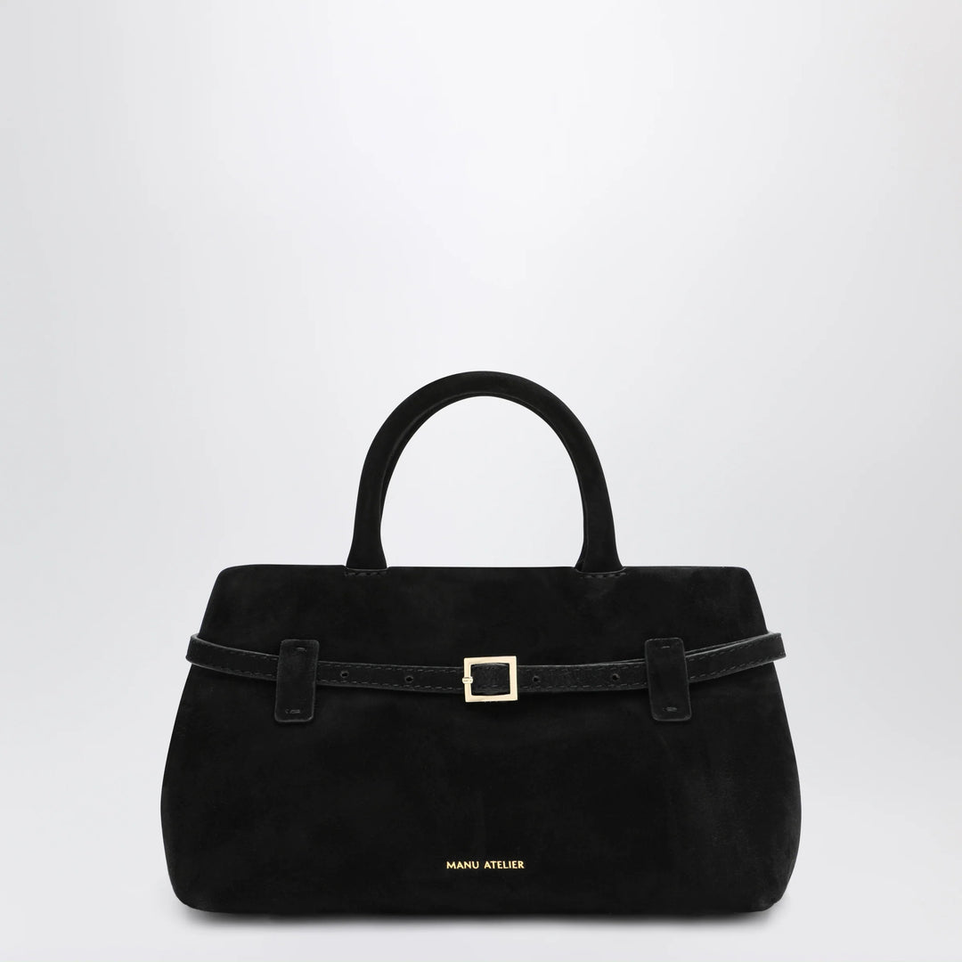 Manu Atelier - Le Cambon 25 black suede bag