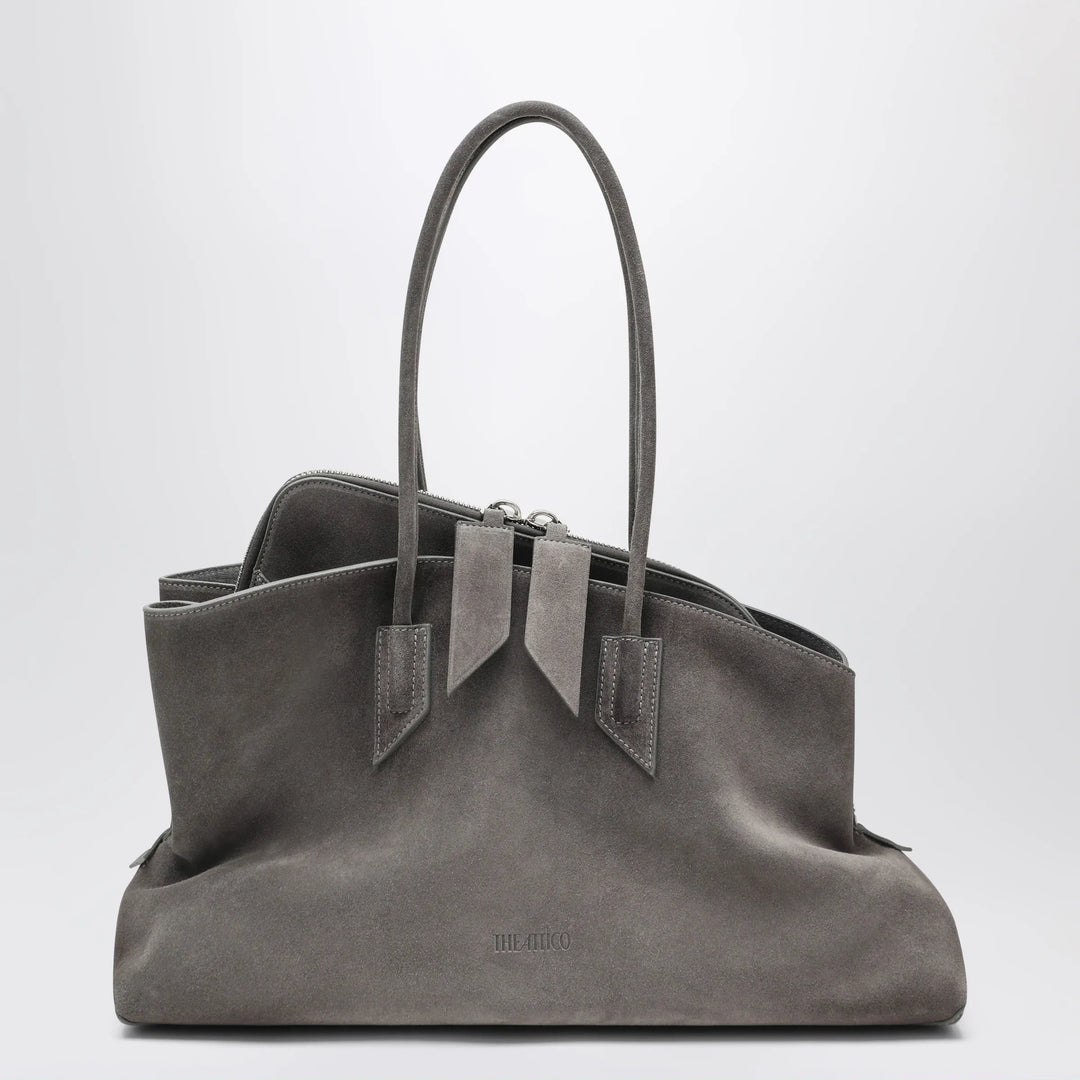 The Attico - La Passeggiata Medium bag in grey suede Brand Apparel & Accessories U