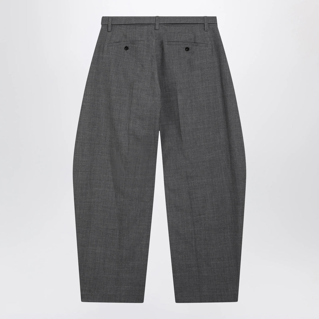 Sacai - Grey wool trousers with belt