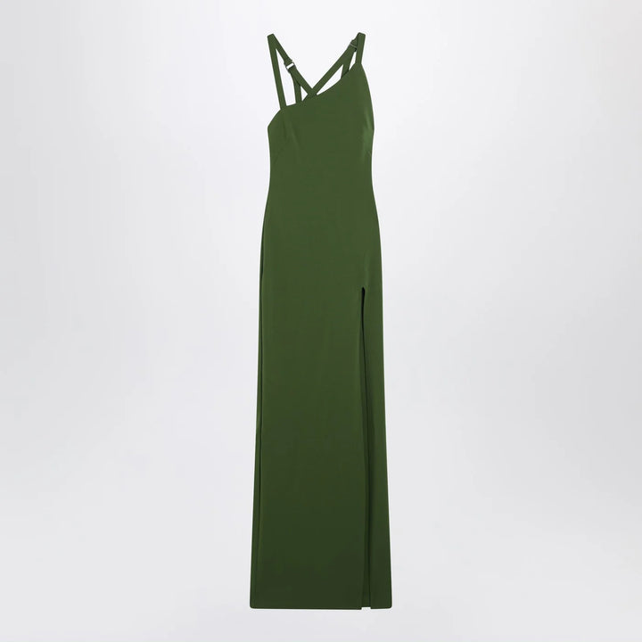 The Attico - Long green dress with slit