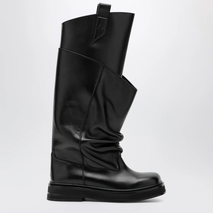 The Attico - Robin Passeggiata combat boots in black calf leather Brand Apparel &amp; Accessories > Shoes