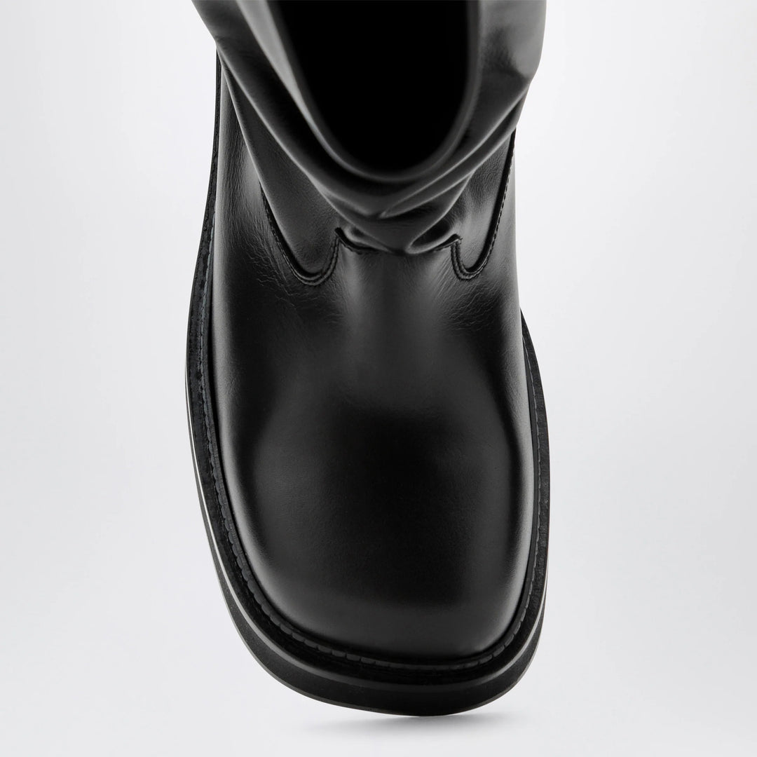 The Attico - Robin Passeggiata combat boots in black calf leather