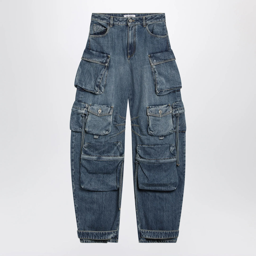 The Attico - Fern washed blue cargo trousers Brand Apparel & Accessories > Clothing > Pants 26