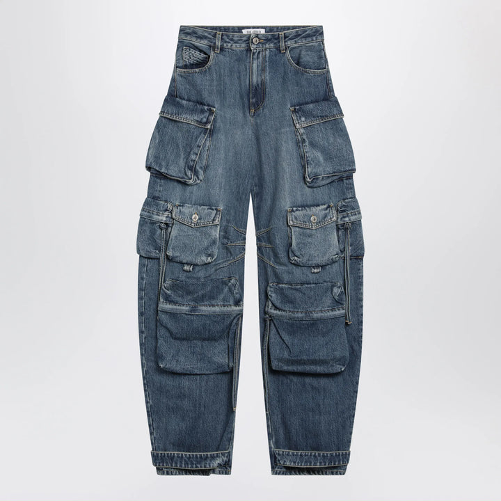 The Attico - Fern washed blue cargo trousers Brand Apparel &amp; Accessories > Clothing > Pants 26