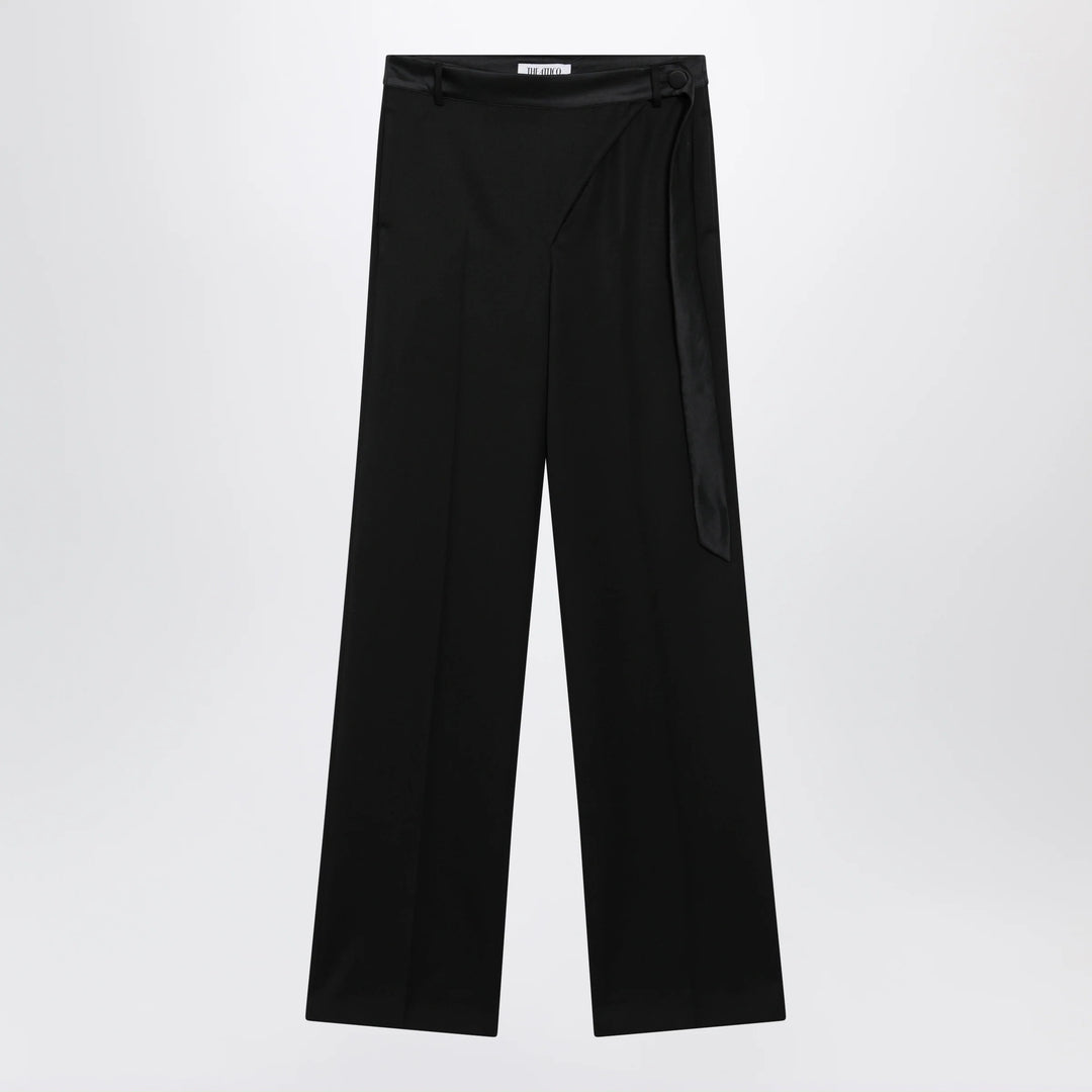 The Attico - Black virgin wool tuxedo trousers