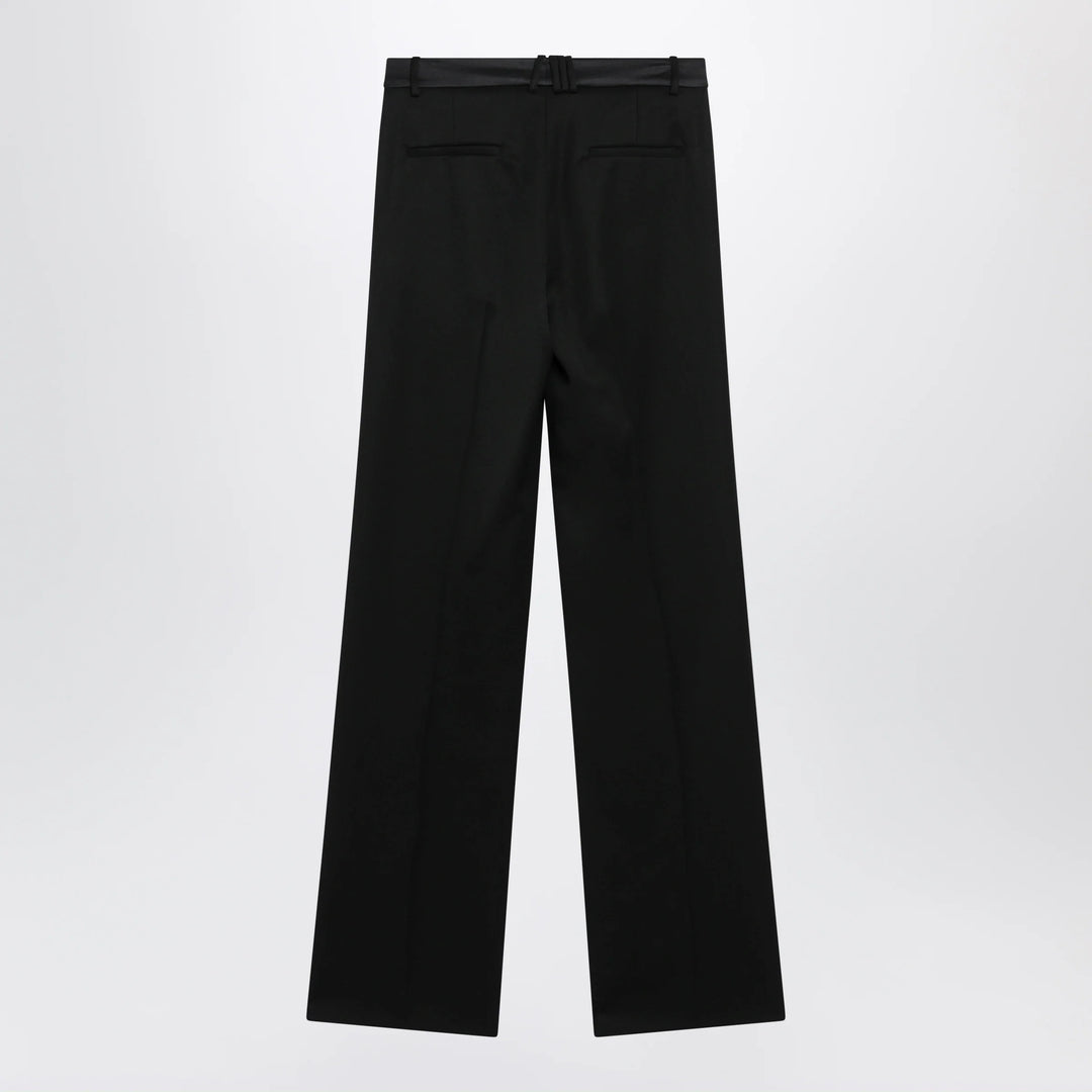 The Attico - Black virgin wool tuxedo trousers