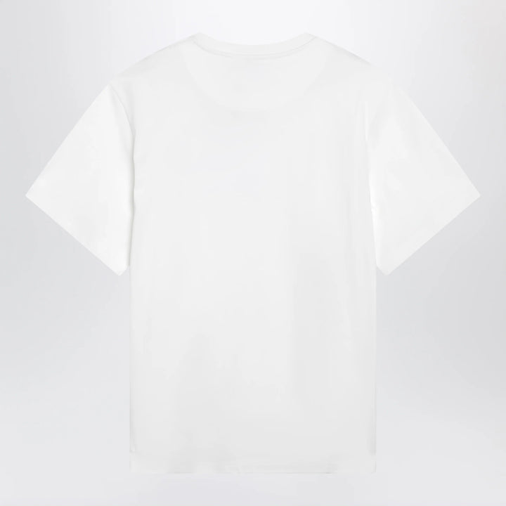 The Attico - Oversized cotton jersey T-shirt with cutout hem, white