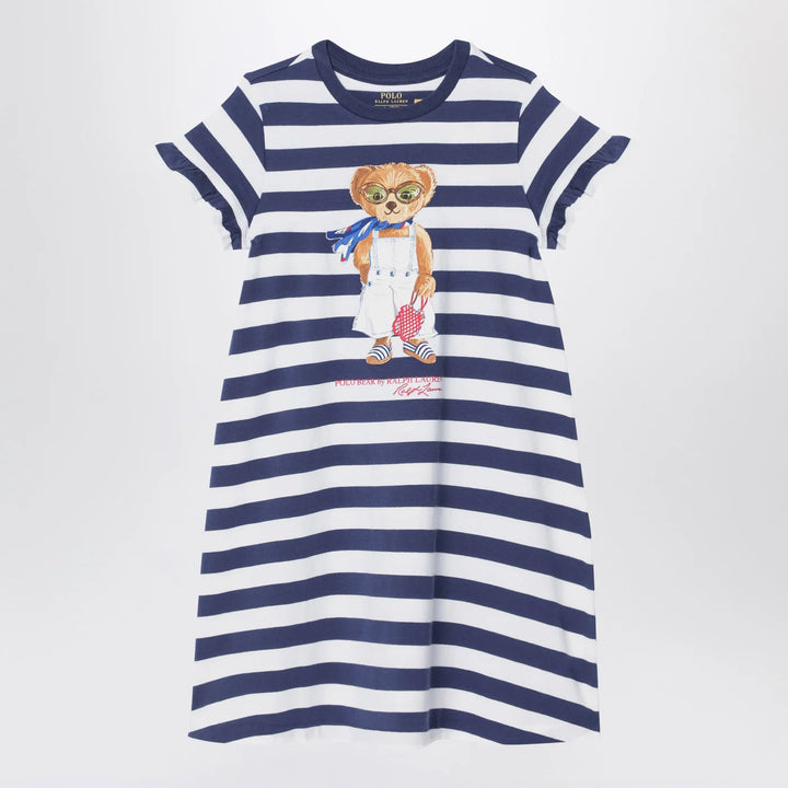 Polo Ralph Lauren - Polo Bear striped dress navy blue/white