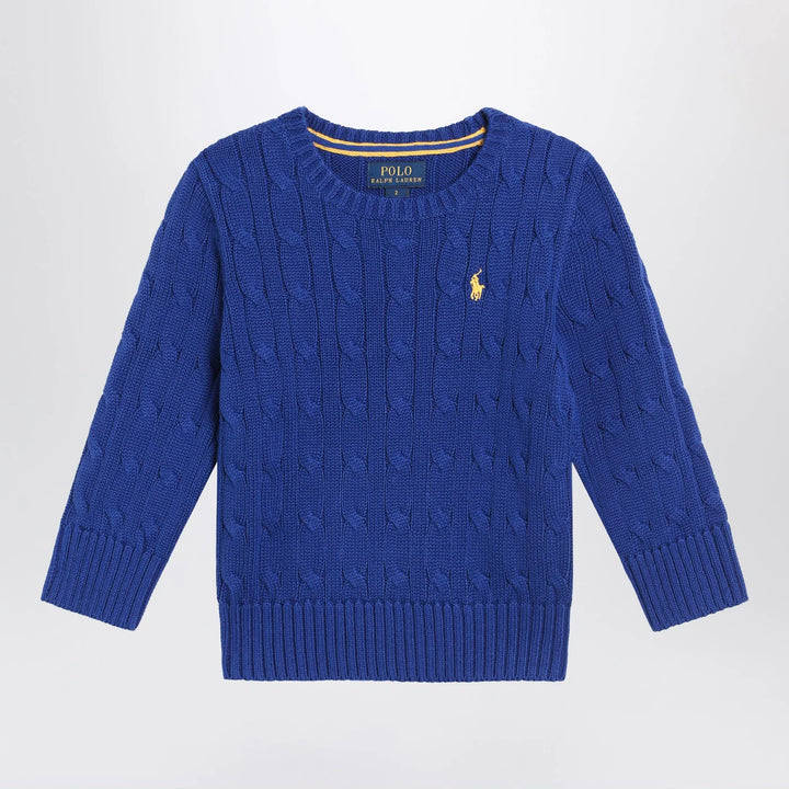 Polo Ralph Lauren - Bright blue cable-knit crewneck sweater