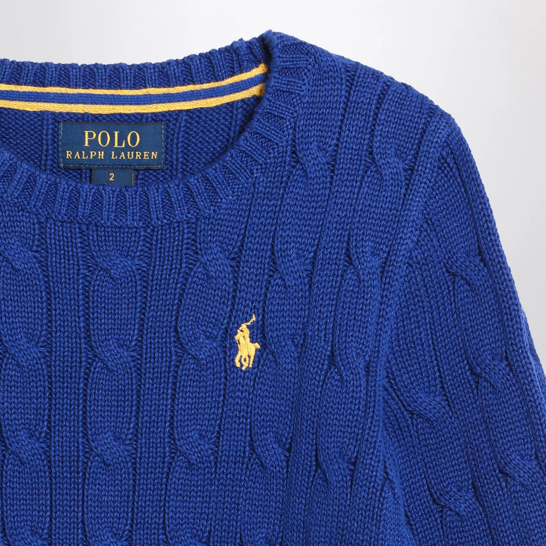 Polo Ralph Lauren - Bright blue cable-knit crewneck sweater