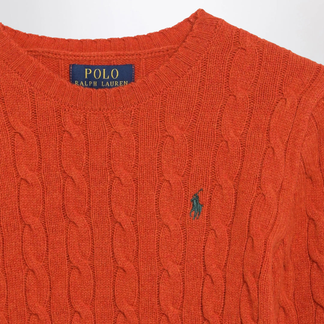 Polo Ralph Lauren - Orange Cable-Knit Wool and Cashmere Sweater