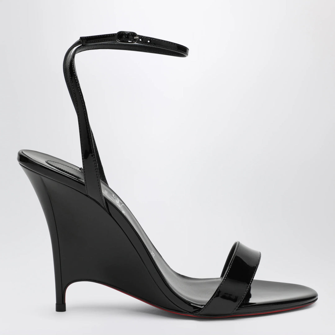Christian Louboutin - Miss Z black patent leather wedge sandals