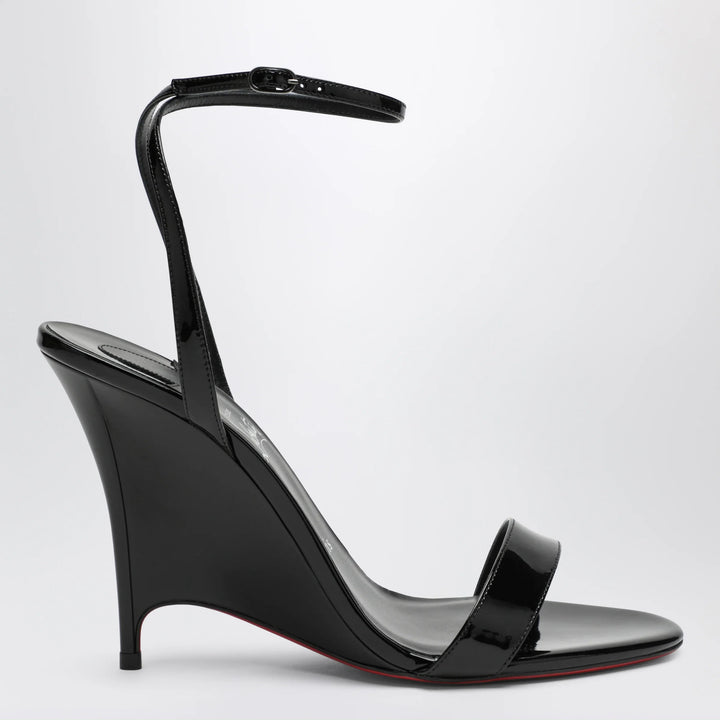 Christian Louboutin - Miss Z black patent leather wedge sandals