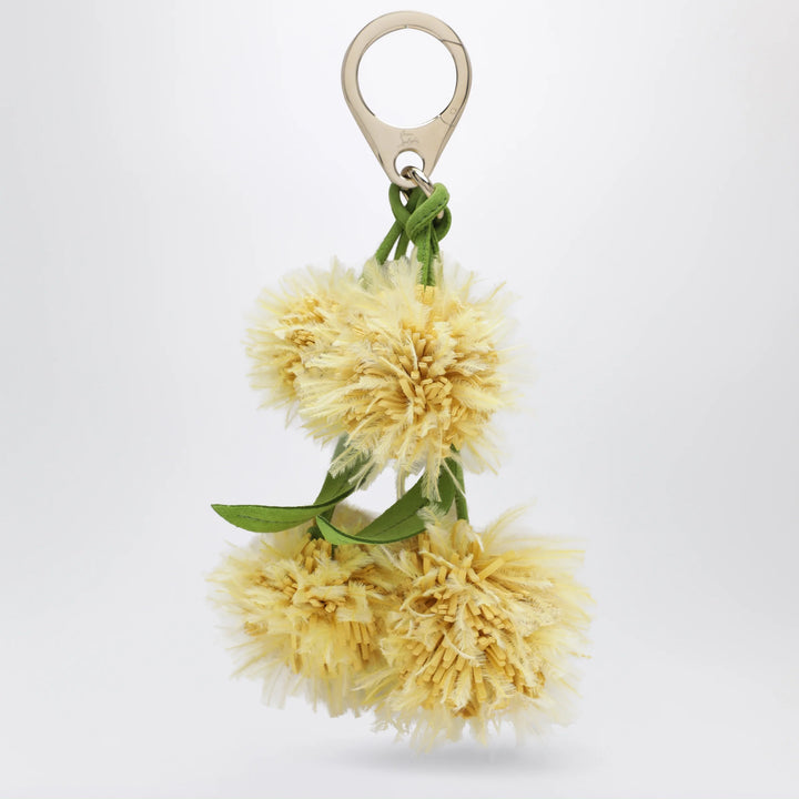 Christian Louboutin - Leather bag charm in the shape of a mimosa