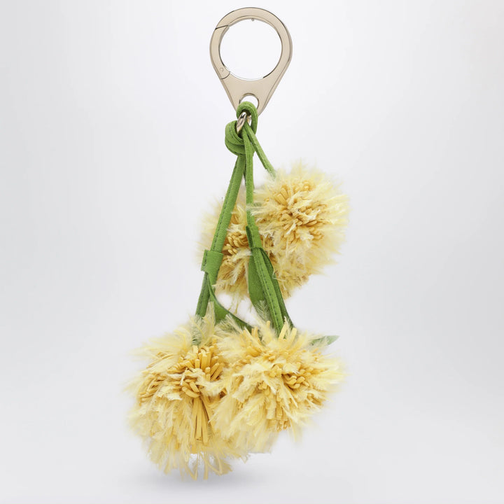 Christian Louboutin - Leather bag charm in the shape of a mimosa