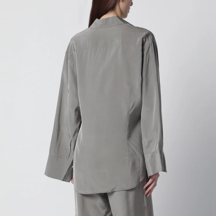 Róhe - Light grey striped oversized shirt