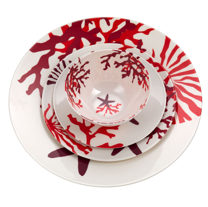 Mario Luca Giusti Corallo Red Plates Set