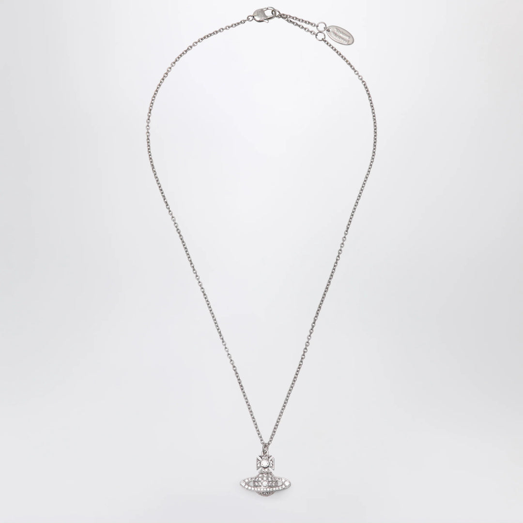 Vivienne Westwood - Orb pendant necklace in platinum with crystals