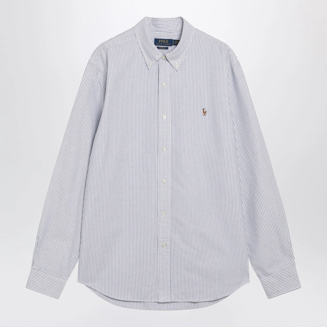 Polo Ralph Lauren - Light blue/white striped Oxford Custom-Fit shirt
