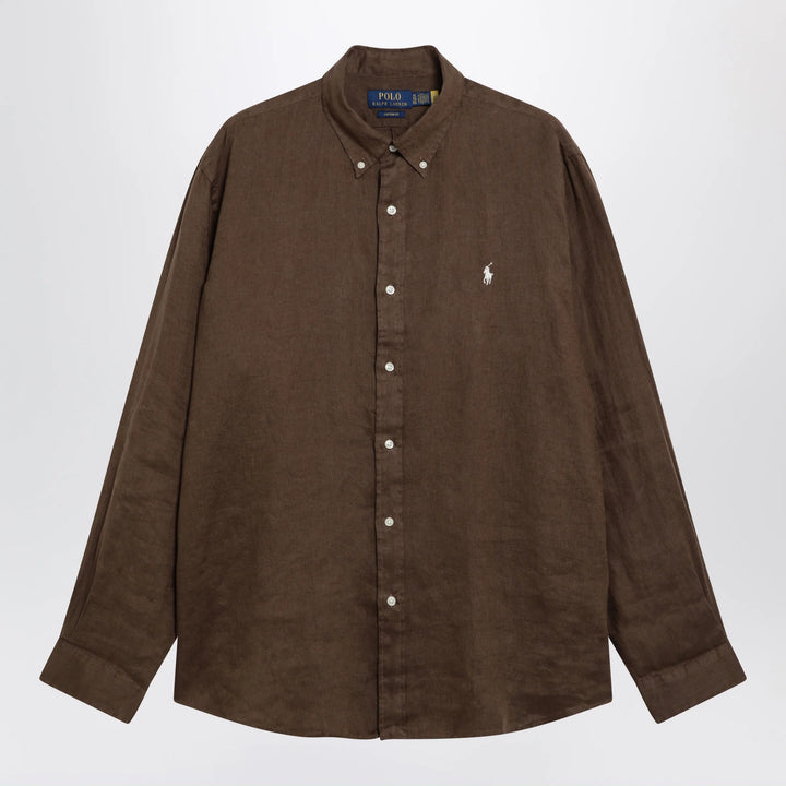 Polo Ralph Lauren - Custom-Fit linen shirt in hazelnut color