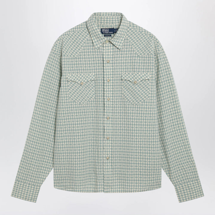 Polo Ralph Lauren - White/green Classic-Fit madras western shirt