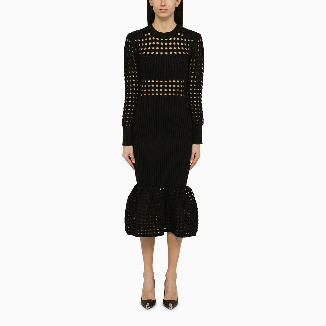 Dresses S Alexander McQueen Black knitted midi dress Brand