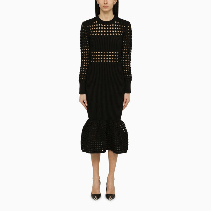 Dresses S Alexander McQueen Black knitted midi dress Brand