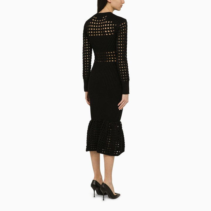 Dresses S Alexander McQueen Black knitted midi dress Brand