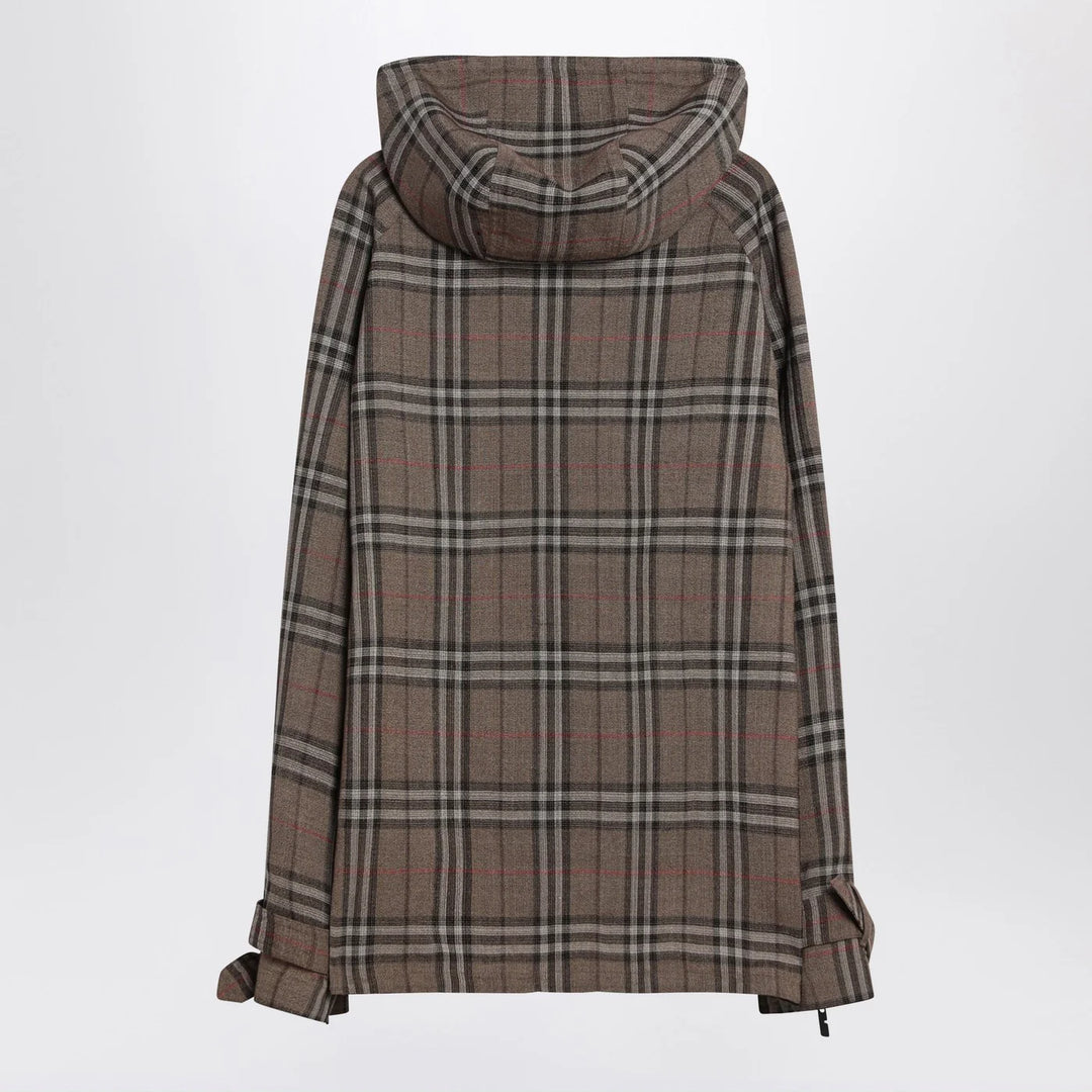 Burberry - Half-zip jacket with Check pattern in silk blend