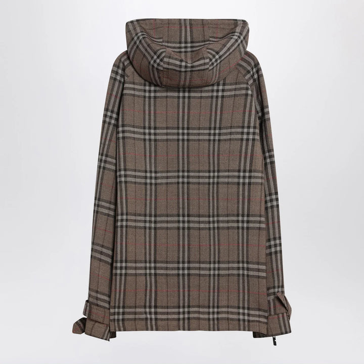 Burberry - Half-zip jacket with Check pattern in silk blend