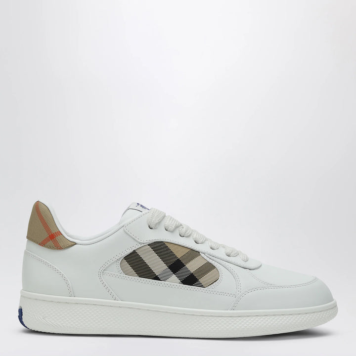 Burberry - White leather sneaker terrace and Check