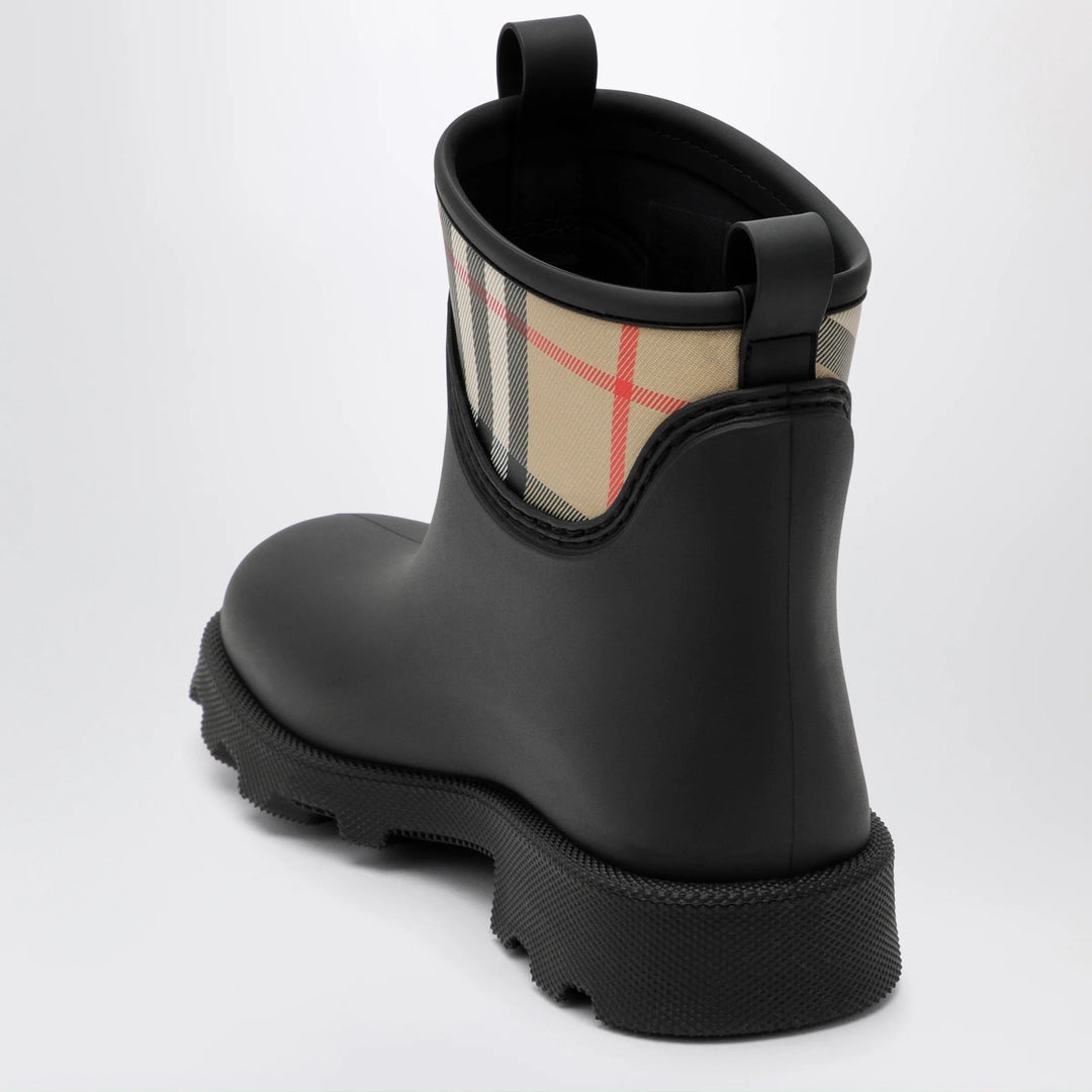 Burberry - Marsh Stamp rubber and nylon rain boots in black